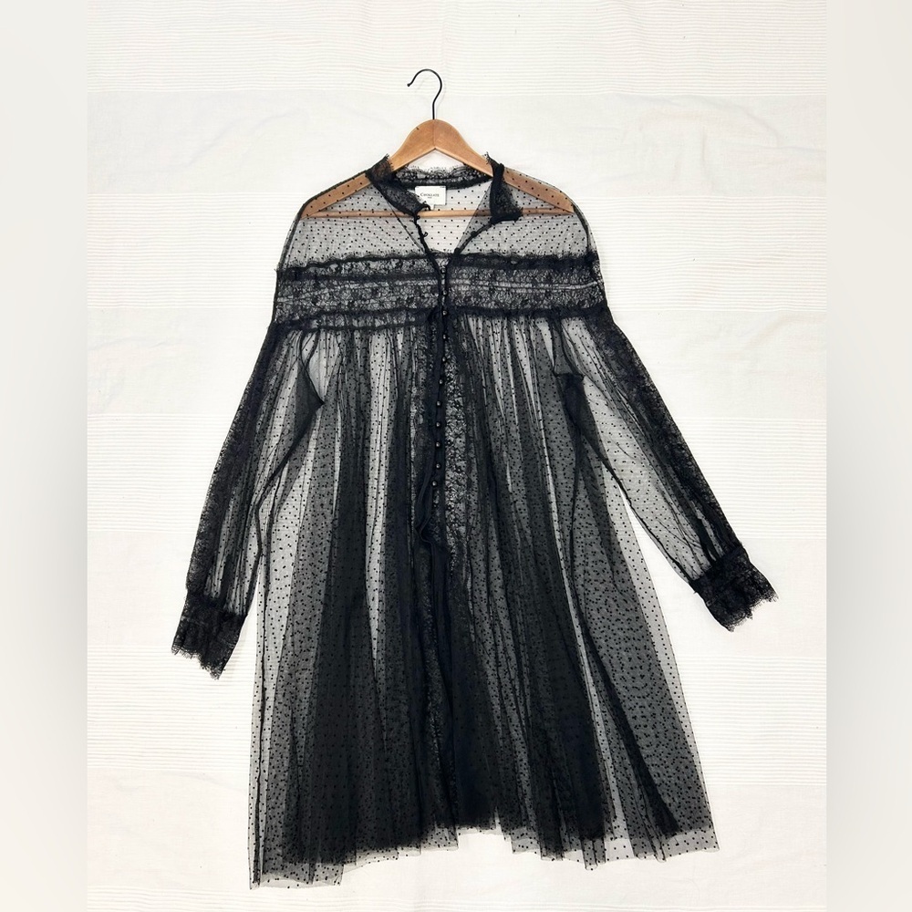 Elegant Black Lace Mini Dress - Picture 15 of 15